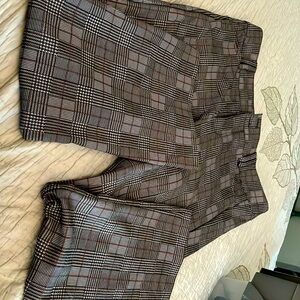 Torrid size 16 S black, white, and brown Checkered Dress Pants